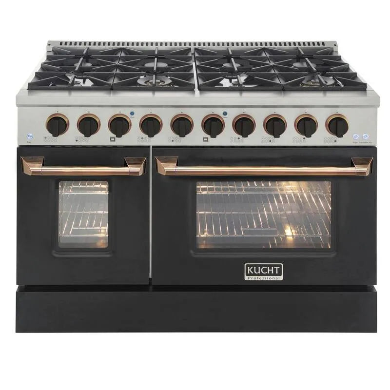 Gaz KNG 48, Gotowanie konwekcji, 121,9 cm, 189,7 l, Custom, czarny, Gold
