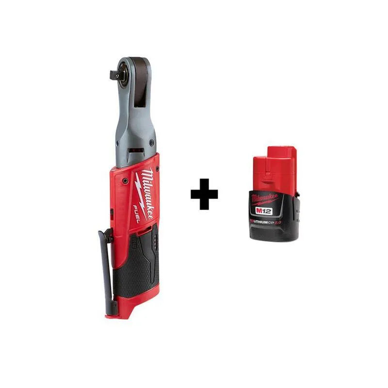 Milwaukee 2.0Ah, akumulatorowy konstrukcja, 12V, 3 / 20,3 cm, Ratchet z M12 2.0Ah Bateria, bezszczotkowy