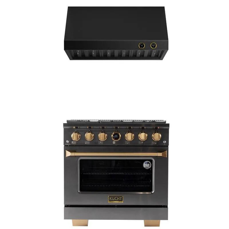 6-Burners Okap kuchenny 6- Palniki, 91,4 cm, 147,2 l, Płyty tytanu, Propan ciecz, Pod gabinetem, złoto