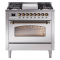 Nostalgie II 91,4 cm 6 Burner + płyta grillowa wolnostojący Dual Paliwo Gaz ziemny w stali nierdzewnej z brązu Tim