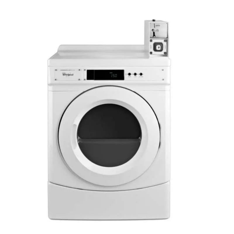 120-Volt Whirlpool 120- Volt Biały gaz handlowy Wentylowany Suszarka, Commercial- Grade konstrukcja, 189,7 l