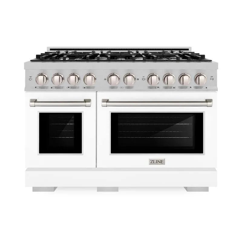 8-Burner Paliwo do spalania Dual Paliwo Zakres 8- Paliwo, Stal nierdzewna, 121,9 cm, Wybierz, Biały