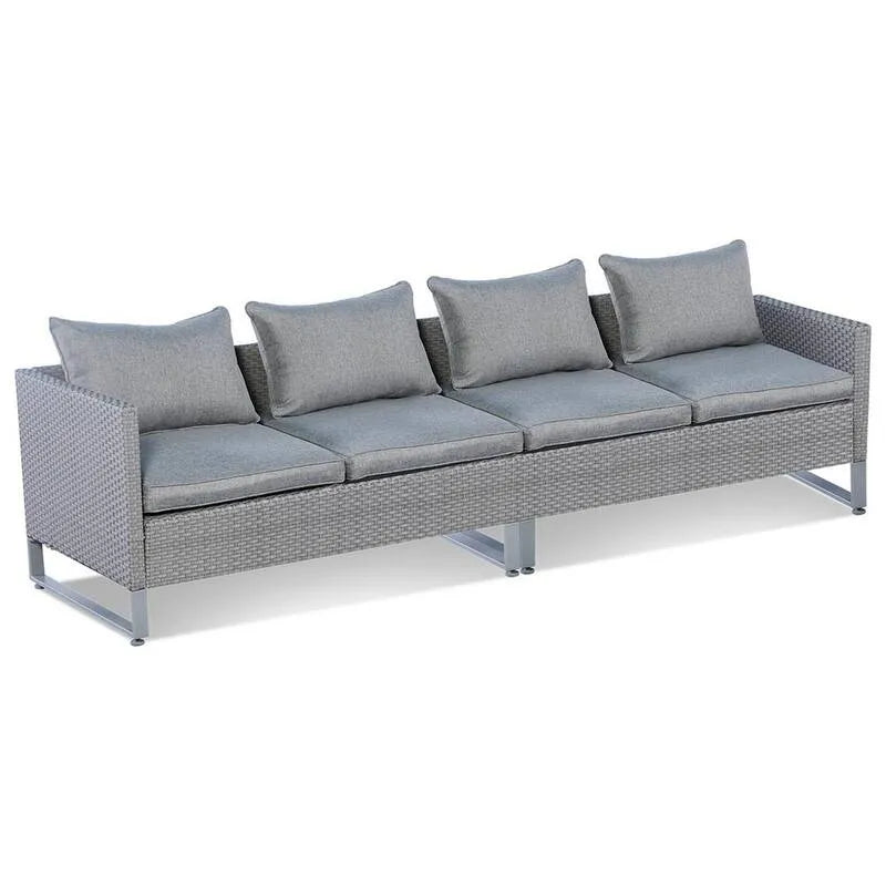 Zestaw rozmów technorattan Patio 2PCS, do użytku na zewnątrz, Grey