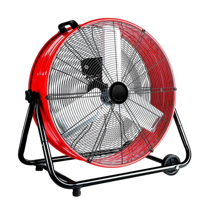 Wentylator 24 ml Ciężki Duty Drum 3 Prędkość 8100 CFM Obwody powietrzne Wentylator wysokiej prędkości do magazynu czerwony, Masaż cyrkulacyjny