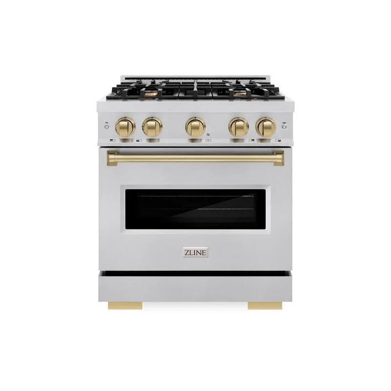 4-Burner Paliwo do spalania, 4-palarnia, 76,2 cm, Stal nierdzewna, Gotowanie konwekcyjne, Classic, Brązowy