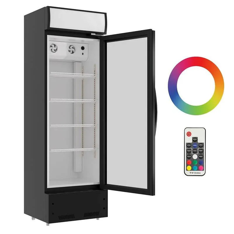 1-Glass Lodówka 1- Szkło, Commercial- Grade konstrukcja, 61 cm, 467,2 l, ETL, Upright, czarny