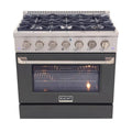 6-Burners 36-in Gaz zakres 36- w, 147,2 l, 6-palniki, stal nierdzewna, Propan ciecz, Gotowanie konwekcji, Pro- Style, Grey