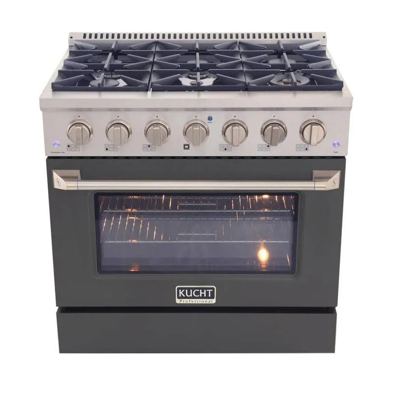 6-Burners 36-in Gaz zakres 36- w, 147,2 l, 6-palniki, stal nierdzewna, Propan ciecz, Gotowanie konwekcji, Pro- Style, Grey