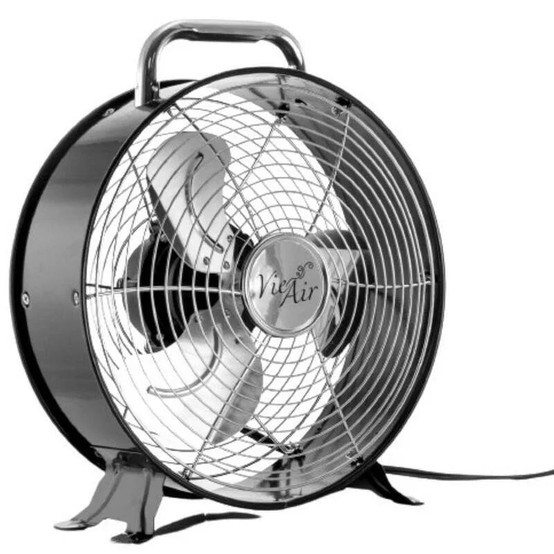 30,5 cm, 30,5 cm Dual- Speeds Wentylator bębnowy wysoka prędkość potężne i ciche Dual prędkość Retro Metal Wentylator bębnowy w czarny Finish