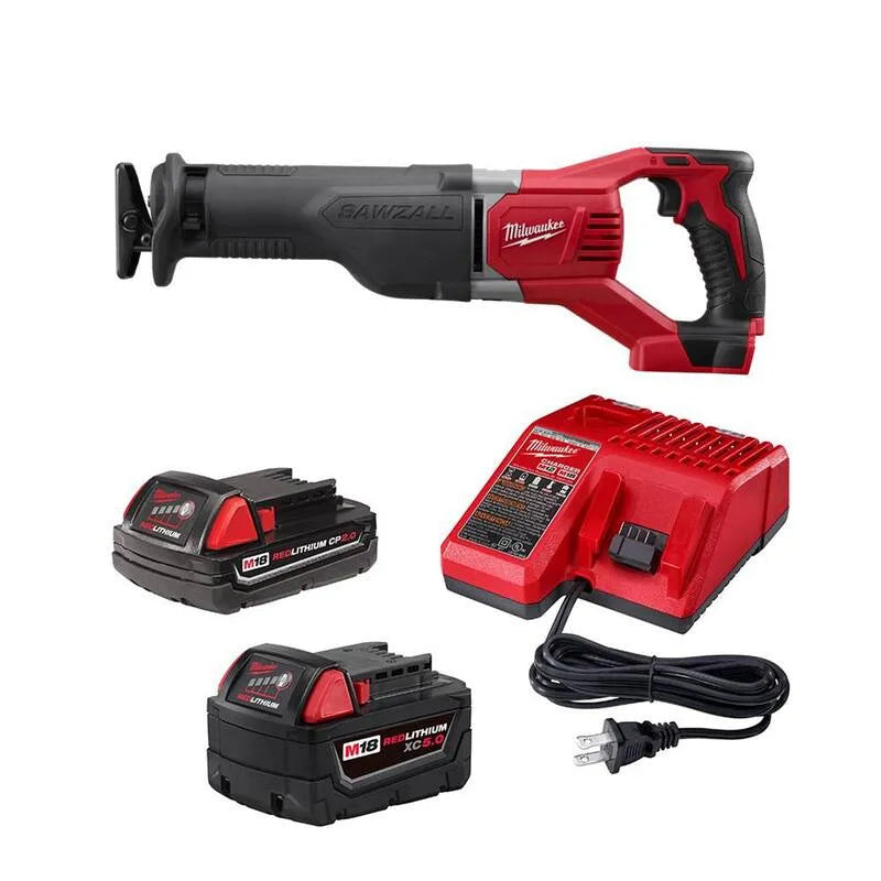 Milwaukee M18, 18V, 2.0 Ah Bateria i ładowarka, Bezkorny projekt, 5.0 Ah