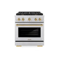 4-Burner Paliwo do spalania Dual Paliwo Zakres 4- Paliwo, Stal nierdzewna, Gotowanie konwekcyjne, 76,2 cm, Paramount, Brąz