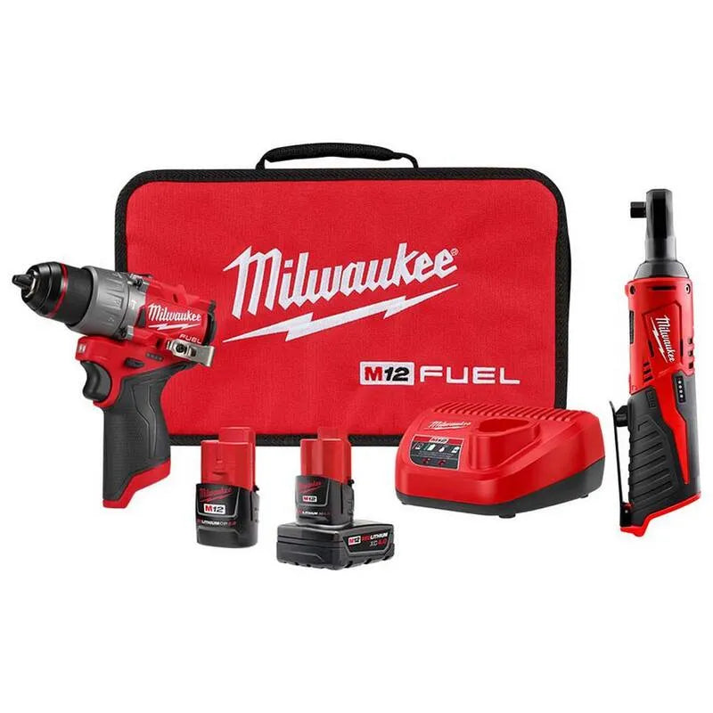 12-Volt Milwaukee 12- Volt wiertarka udarowa Kit, 1 / 5,1 cm, 20,3 cm, akumulatorowy konstrukcja, M12, bezszczotkowy