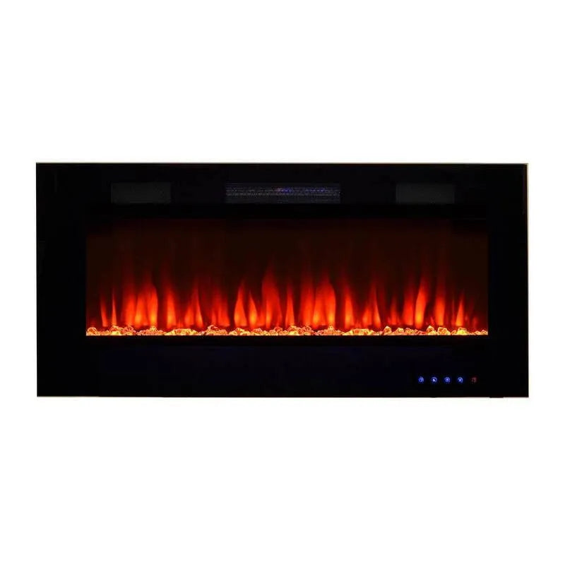 Elektryczny kominek czarny, 42, Premium 106,7 cm Przednie wentylator Slim Wall- Mount