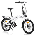 50,8 cm, 50,8 cm Biały składany rower stalowy Rama 7 Prędkość City Bike, 7 Prędkość
