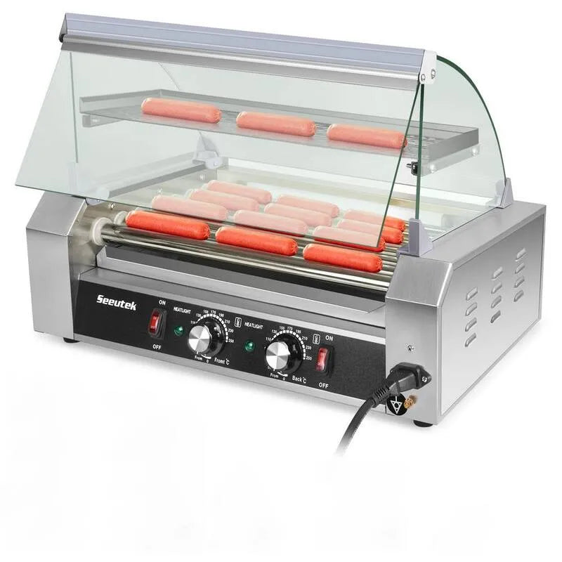 Grill, Specjalny Grill Hot Dog Roller 2794 cm 18 Hot Dogs 7 Rollers Sausage Grill Maszyna z Dual Temp, 2794 cm