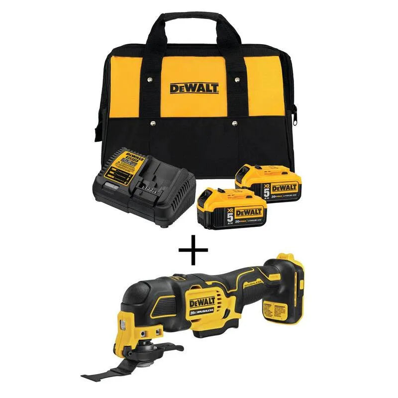 DEWALT 5.0Ah MAX Bezszwowy Szczotkowy Oscylujący Multi Tool, 20V, Bezszwowy projekt