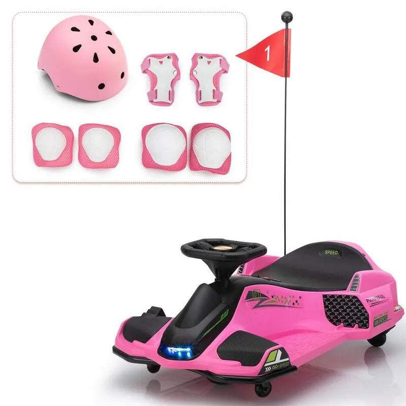 12-Volt 12- Volt, Dzieci jeździć na drift samochód elektryczny Drifting Go Kart dla dzieci w wieku 8- 12 lat z MP3 i USB
