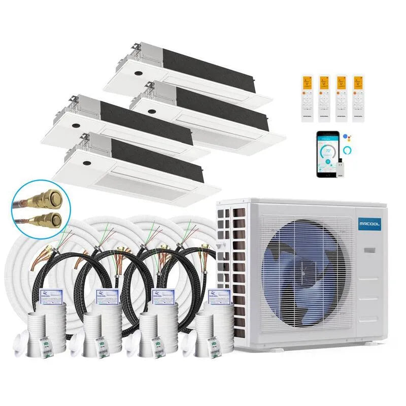 4-Zone 3-Ton MRCOOL 3- Ton Split Mini System, 21,5 SEER, 36000 BTU, 25ft, 4- Strefa, 12K