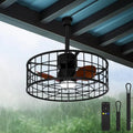 Wentylator sufitowy, Zdalne sterowanie, 50,8 cm, Płynny, mokry, Racebo Gazebo wentylator do Gazebo, do użytku na zewnątrz, z pilotem