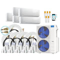 5-Zone 4-Ton MRCOOL 4- Ton Split Mini System, 20.5 SEER, 45000 BTU, 25 ft, 5- Strefa, 25 ft. Linie