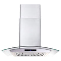 Okap kuchenny, Okap LED-światło migające, 76,2 cm, Stal nierdzewna, Wall- Mountable, Filtry do bafflera, Montaż ścienny z klejonym / bezkostnym przekładnią