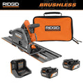 RIDGID Ah Baterie i ładowarka Kit, akumulatorowy konstrukcja, 18V, 6-1 / 5,1 cm, Tor Piła, 4.0 Ah, bezszczotkowy