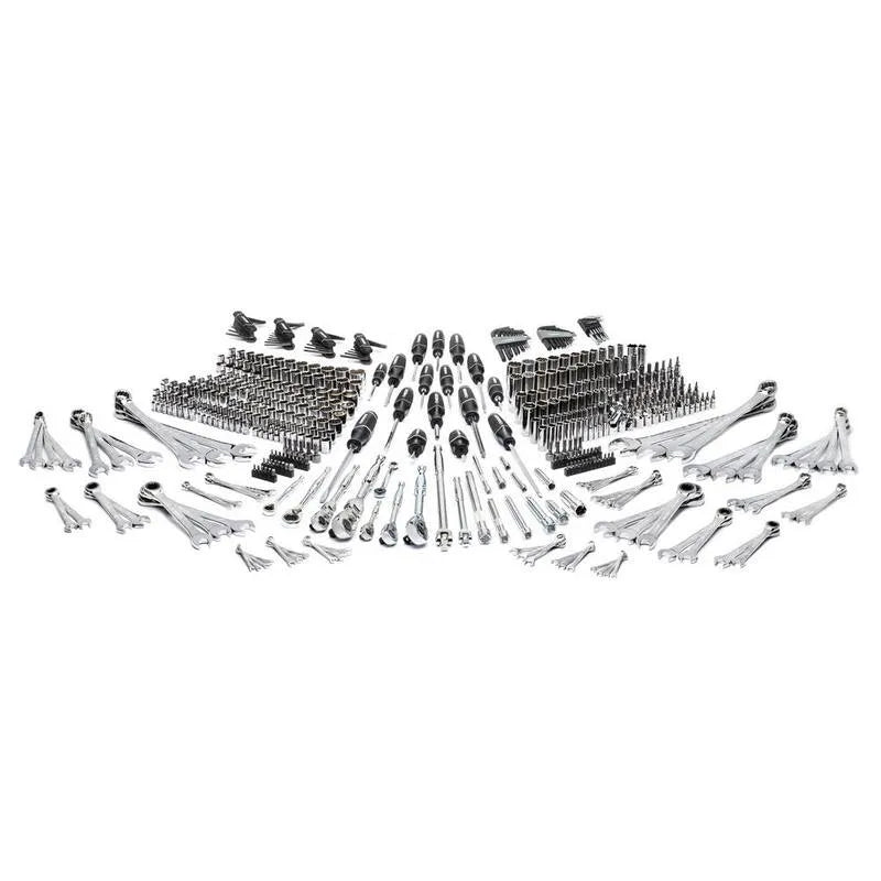 505-elementów Husky 505- elementów narzędzia mechaniczne zestaw, 1 / 10,2 cm, 20,3 cm, 5,1 cm, Dysk SAE / Metric, Płytki i Głębokie