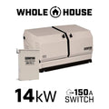 150-Amp Champion Power Equipment 000 Generator, dwupaliwowy Whole House Standby Generator i 150- Amp Automatyczny Przełącznik Transfer z aXis Technology
