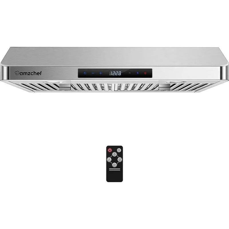 Okap kuchenny, Okap, 76,2 cm, LED Światła i zmywarka-bezpieczne filtry, Touch Controls, Stal nierdzewna, Pod szafą
