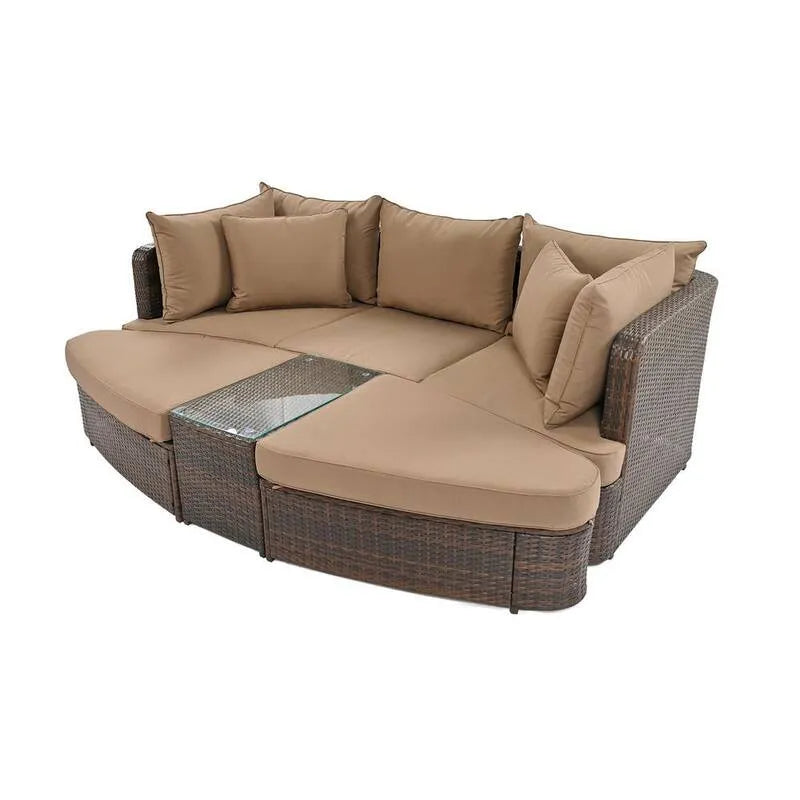 Sofa, Patio, Na zewnątrz, z brązowymi kusznikami, Salon