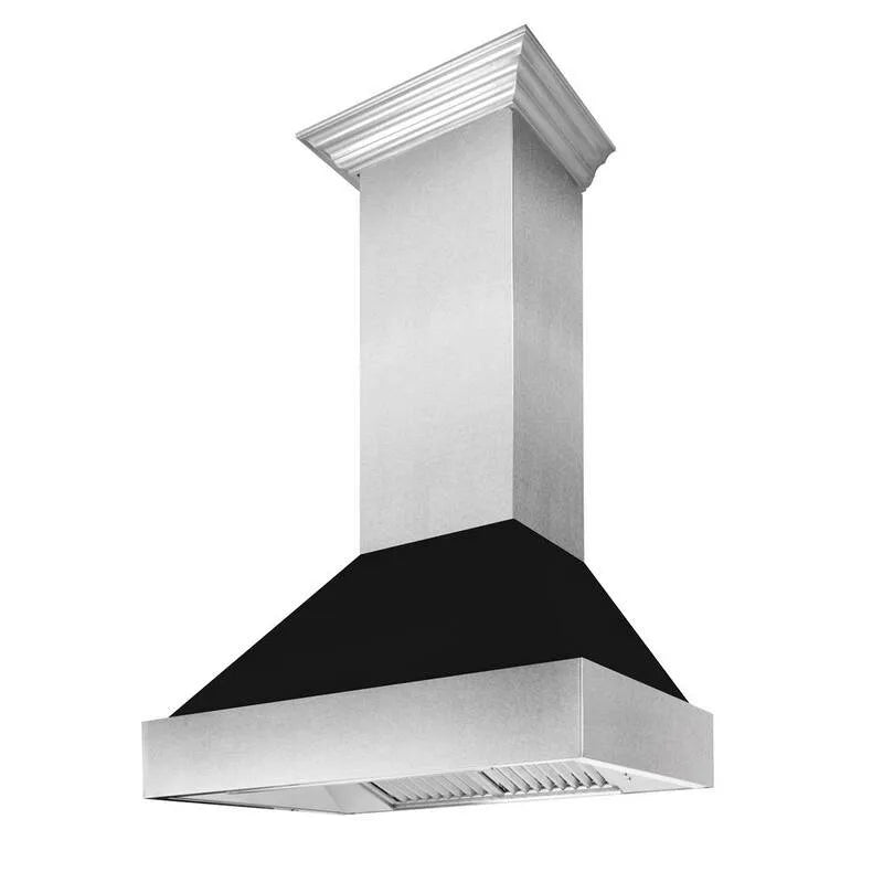 Okap kuchenny, Okap, stal nierdzewna, Wall- Mountable, 400 CFM, 76,2 cm, czarny