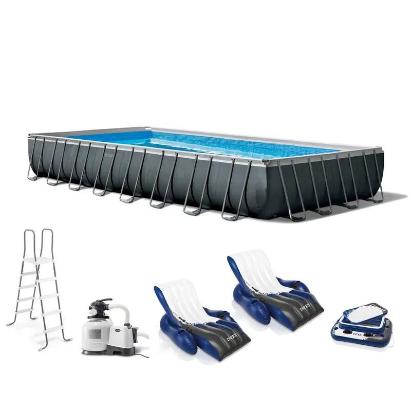 Intex Inx 2-Pack, 32 ft, 16 ft, 132,1 cm, Pływaki i chłodziarka, Ultra XTR prostokątny basen
